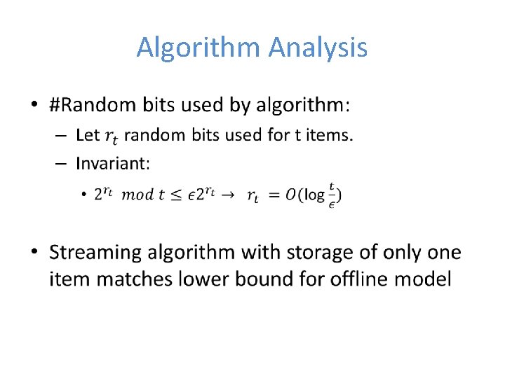 Algorithm Analysis • 