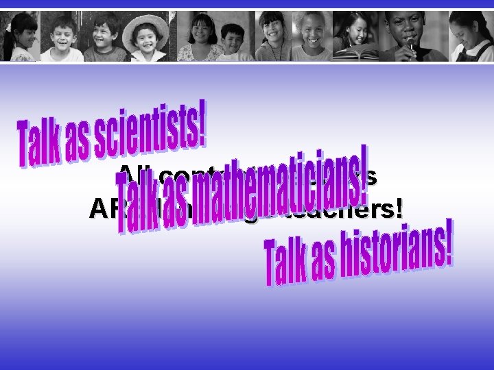 All content teachers ARE language teachers! 