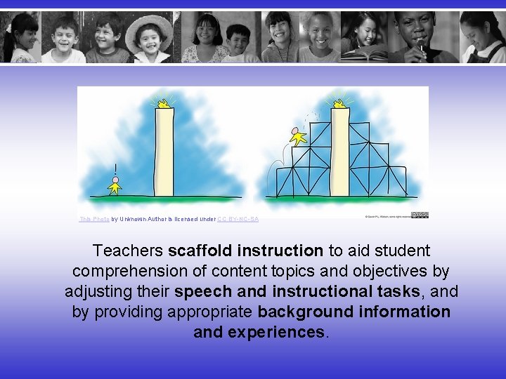 This Photo by Unknown Author is licensed under CC BY-NC-SA Teachers scaffold instruction to