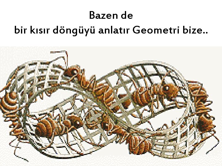 Bazen de bir kısır döngüyü anlatır Geometri bize. . 