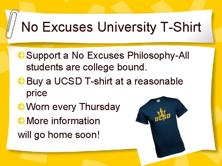 No Excuses University T-Shirt Support a No Excuses Philosophy-All students are college bound. Buy