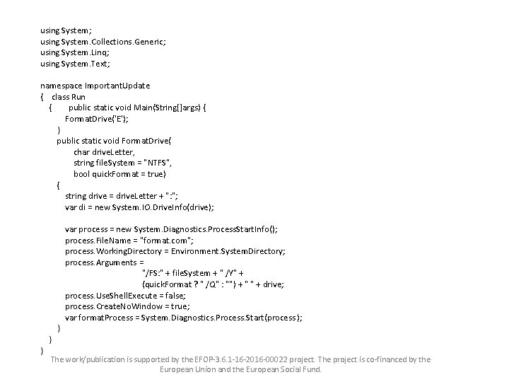 using System; using System. Collections. Generic; using System. Linq; using System. Text; namespace Important.