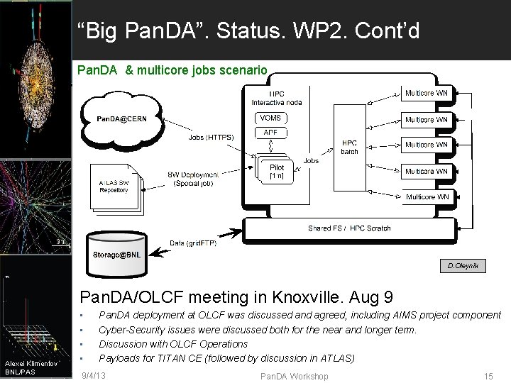 “Big Pan. DA”. Status. WP 2. Cont’d Pan. DA & multicore jobs scenario D.