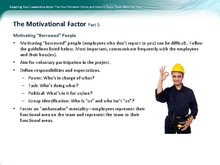 Adapting Your Leadership Style: The Four Behavior Styles and How to Make Them Work