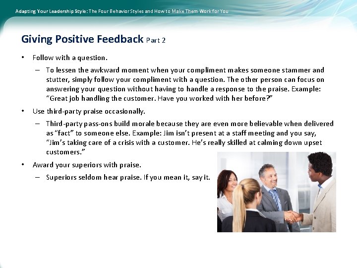 Adapting Your Leadership Style: The Four Behavior Styles and How to Make Them Work