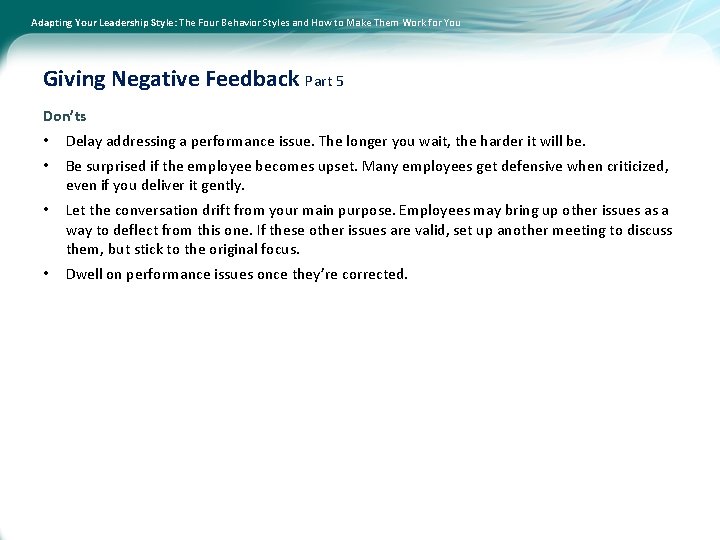 Adapting Your Leadership Style: The Four Behavior Styles and How to Make Them Work