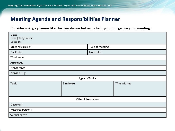 Adapting Your Leadership Style: The Four Behavior Styles and How to Make Them Work