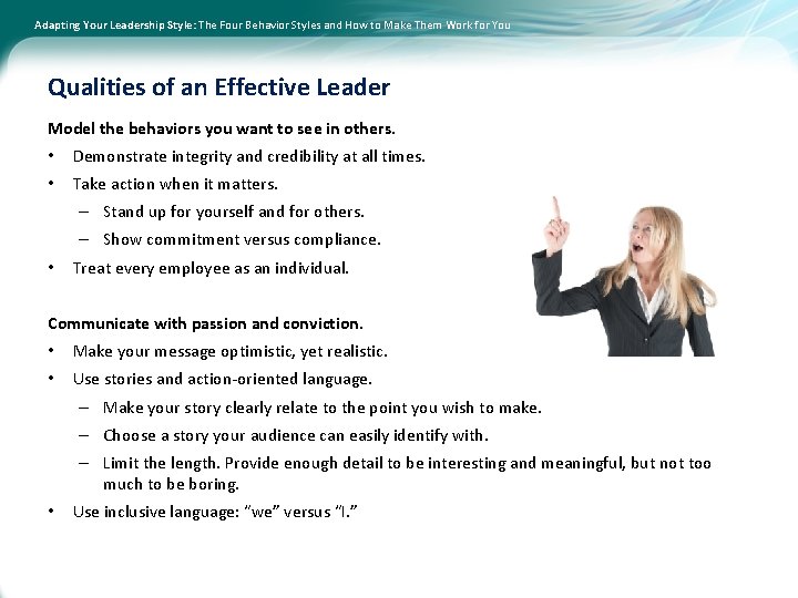 Adapting Your Leadership Style: The Four Behavior Styles and How to Make Them Work