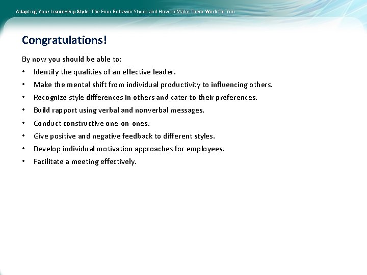 Adapting Your Leadership Style: The Four Behavior Styles and How to Make Them Work