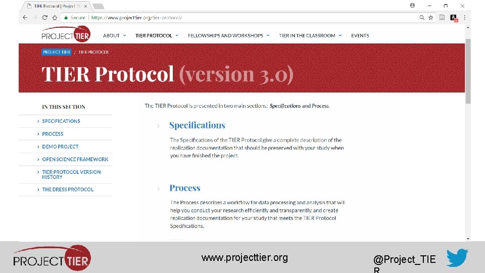 www. projecttier. org @Project_TIE 