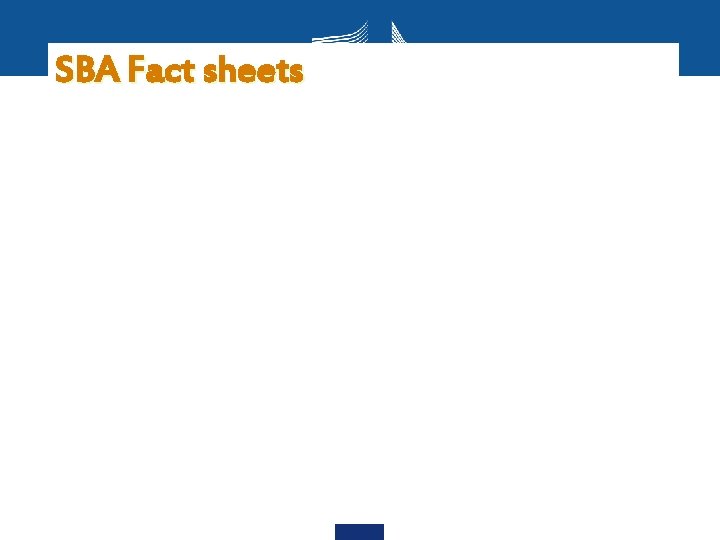 SBA Fact sheets 