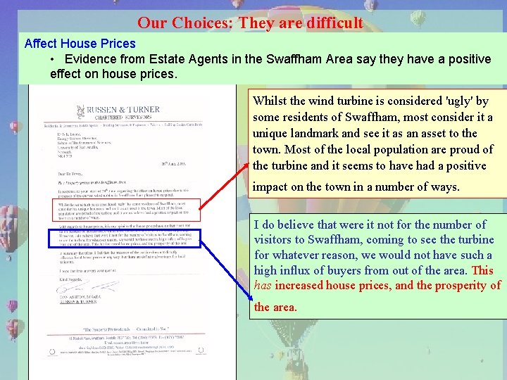 Our Choices: They are difficult Affect House Prices • Evidence from Estate Agents in