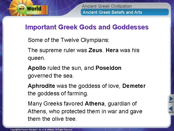 Ancient Greek Civilization Ancient Greek Beliefs and Arts Important Greek Gods and Goddesses Some