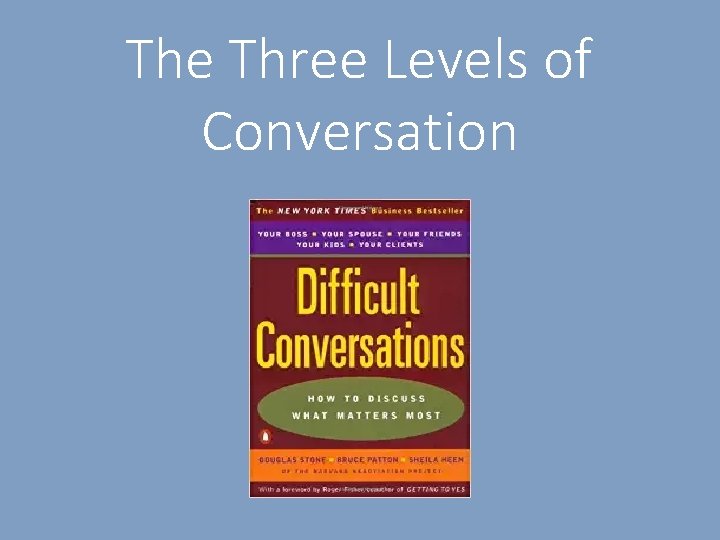 The Three Levels of Conversation 
