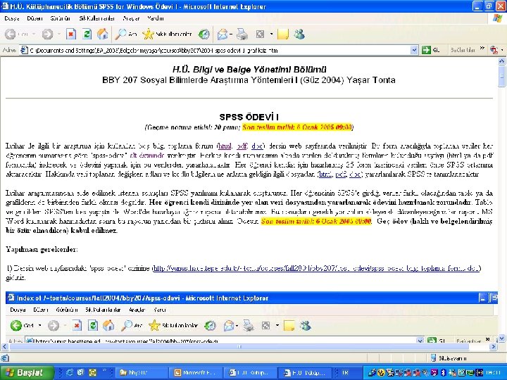 BBY 207: Sosyal Bilimlerde Araştırma Yöntemleri I http: //yunus. hacettepe. edu. tr/~tonta/courses/fall 2004/bby 207/