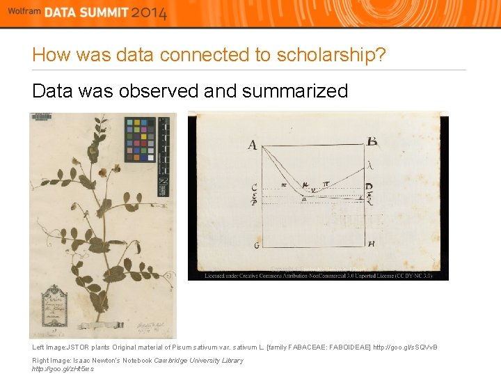 How was data connected to scholarship? Data was observed and summarized Left Image: JSTOR