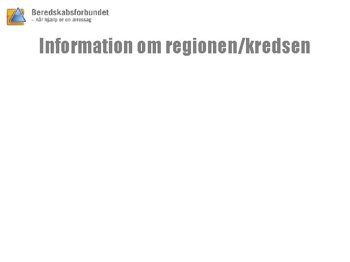 Information om regionen/kredsen 