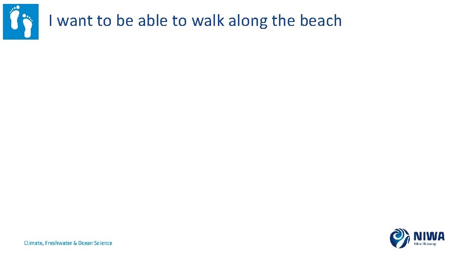 I want to be able to walk along the beach 