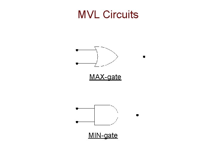 MVL Circuits MAX-gate MIN-gate 