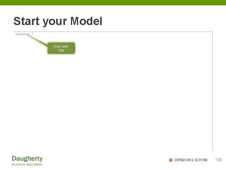 Start your Model Use Case Title 138 