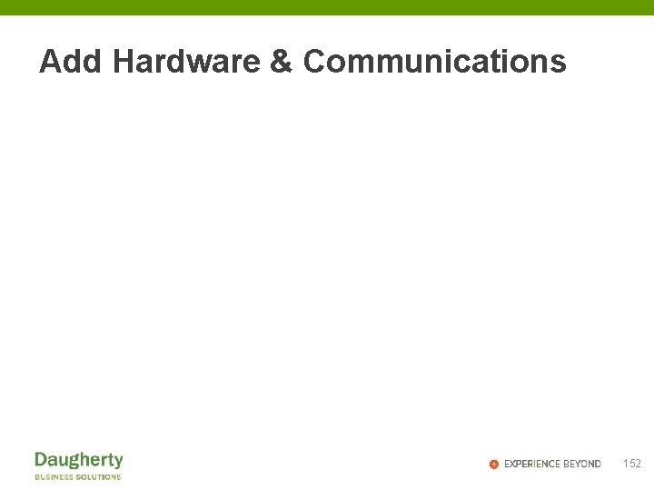 Add Hardware & Communications 152 