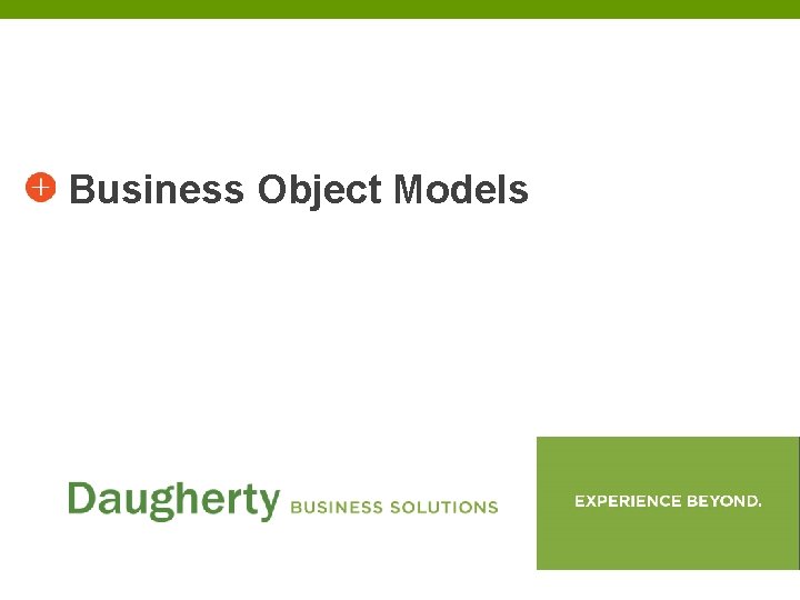 Business Object Models 