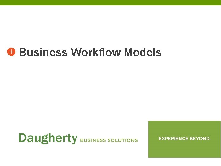Business Workflow Models 