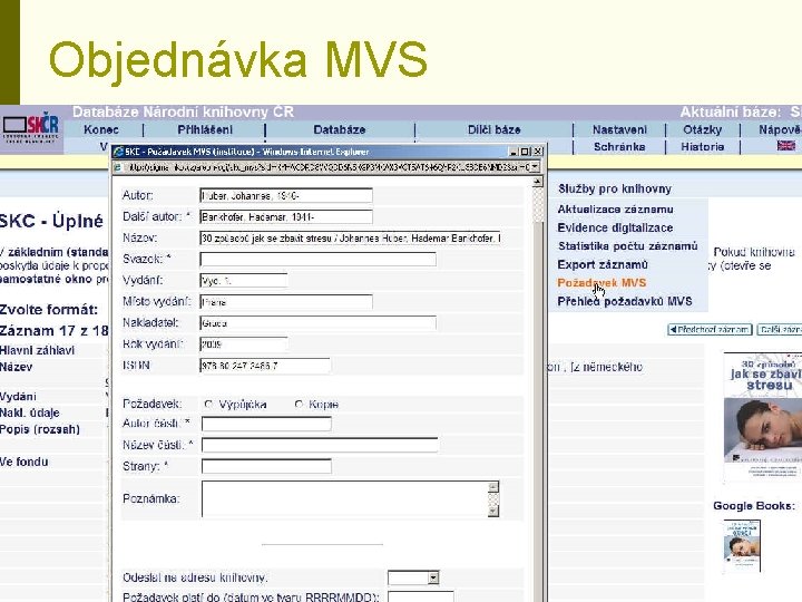 Objednávka MVS 