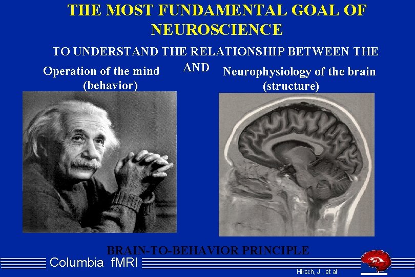 THE MOST FUNDAMENTAL GOAL OF NEUROSCIENCE TO UNDERSTAND THE RELATIONSHIP BETWEEN THE AND Neurophysiology