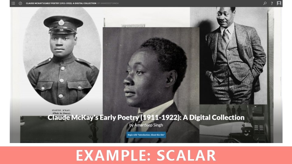 EXAMPLE: SCALAR EXAMPLE: SCALAR