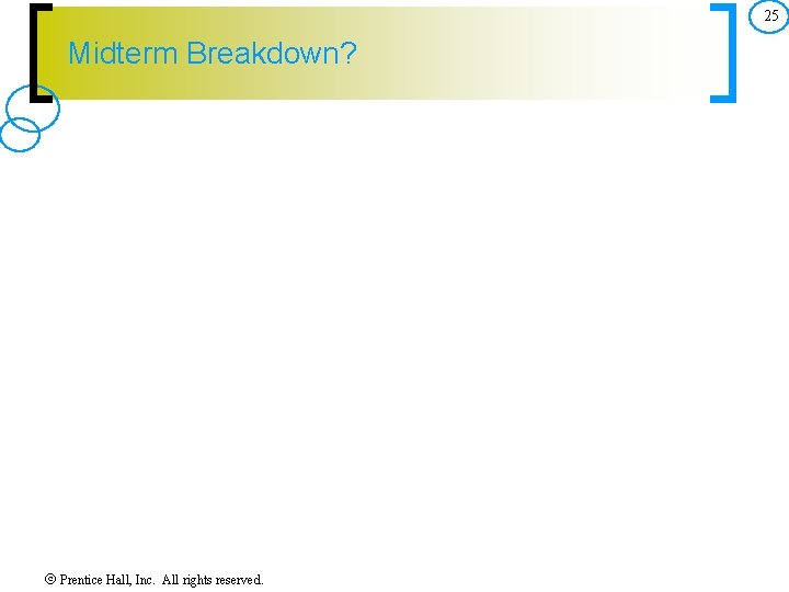 25 Midterm Breakdown? Prentice Hall, Inc. All rights reserved. 