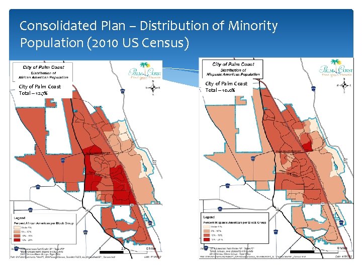 Consolidated Plan – Distribution of Minority Population (2010 US Census) City of Palm Coast