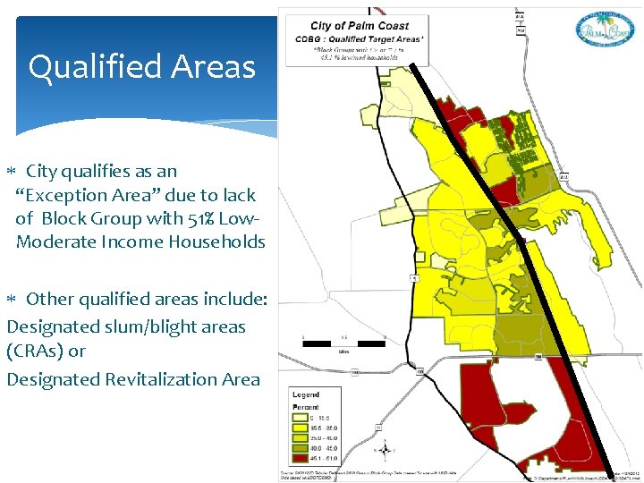 Qualified Areas City qualifies as an “Exception Area” due to lack of Block Group