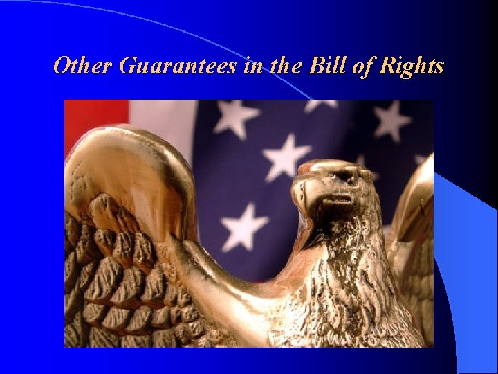 Other Guarantees in the Bill of Rights 