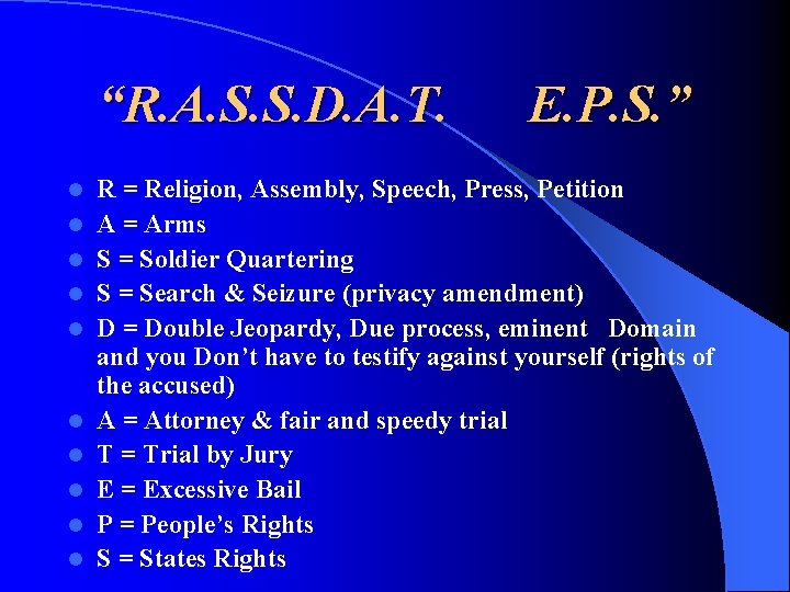 “R. A. S. S. D. A. T. l l l l l E. P.