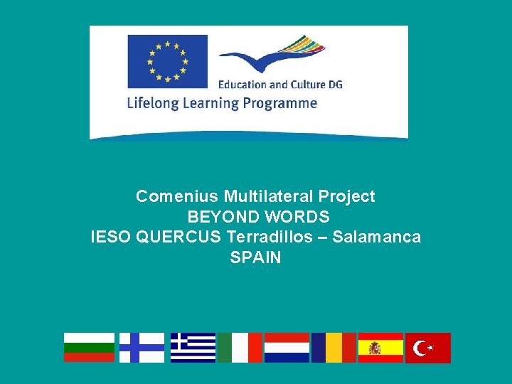 Comenius Multilateral Project BEYOND WORDS IESO QUERCUS Terradillos – Salamanca SPAIN 