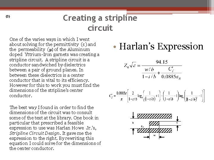 (3) Creating a stripline circuit One of the varies ways in which I went (3) Creating a stripline circuit One of the varies ways in which I went