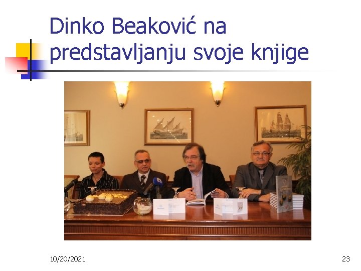 Dinko Beaković na predstavljanju svoje knjige 10/20/2021 23 