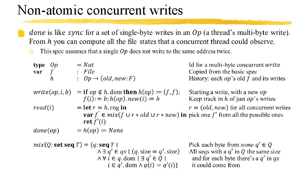 Non-atomic concurrent writes n 