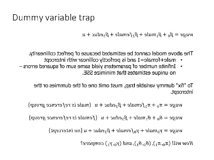 Dummy variable trap 