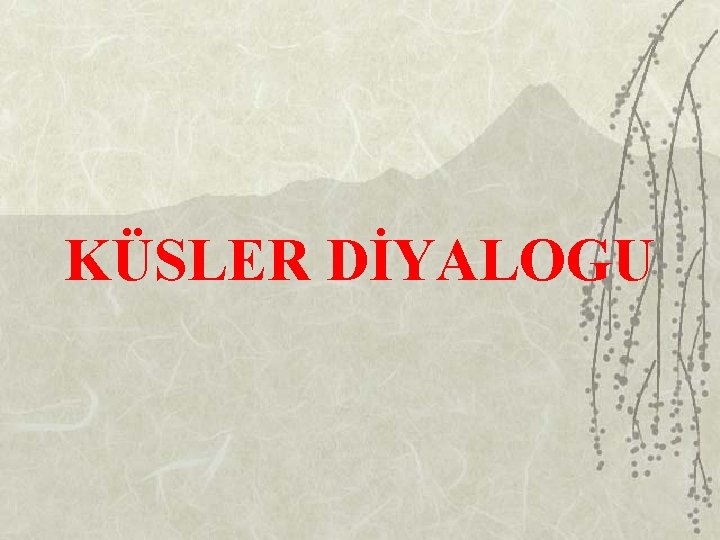 KÜSLER DİYALOGU 