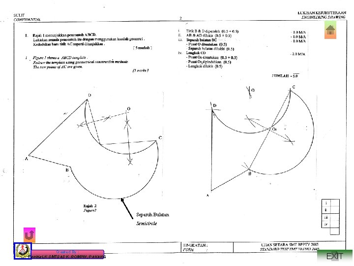Separuh Bulatan Semicircle Created By : Panitia LK SMTSAS K. ROMPIN, PAHANG EXIT 