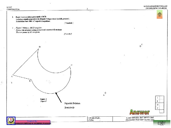 Separuh Bulatan Semicircle Created By : Panitia LK SMTSAS K. ROMPIN, PAHANG EXIT 