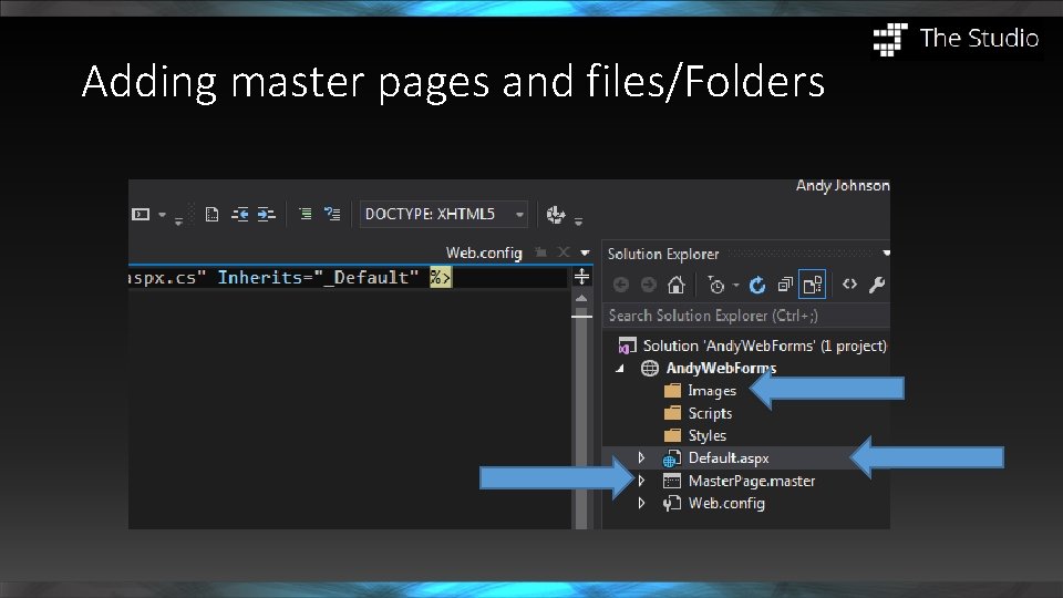 Adding master pages and files/Folders 