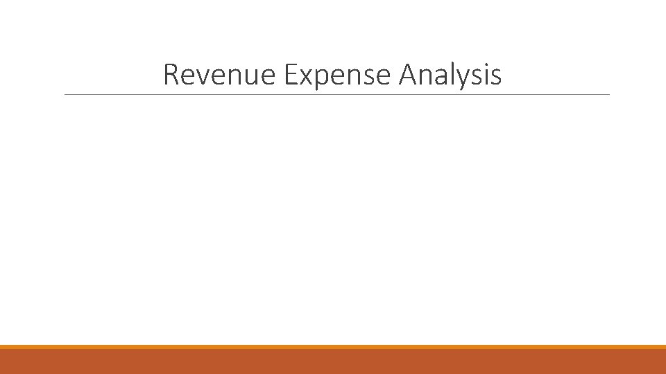 Revenue Expense Analysis 