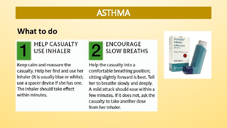 ASTHMA What to do 