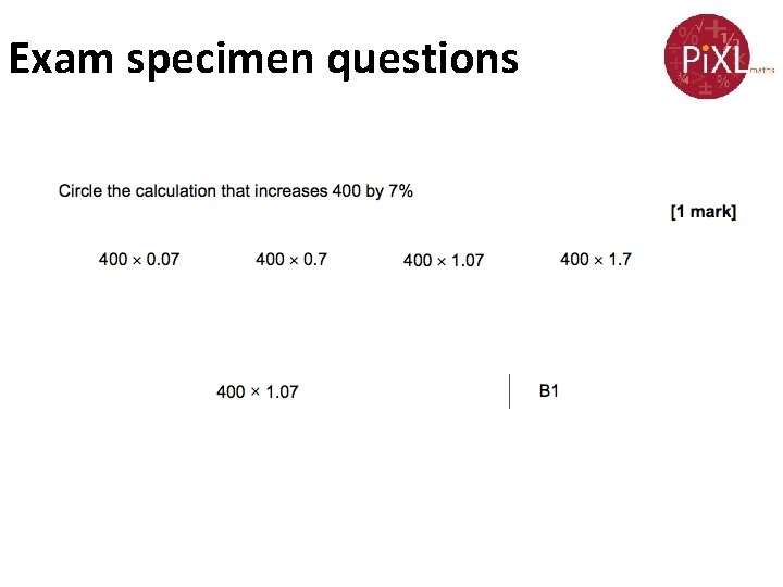 Exam specimen questions 