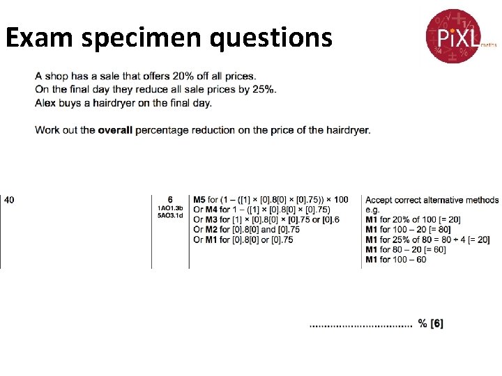 Exam specimen questions 