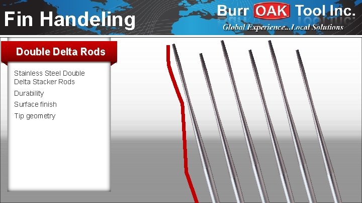 Fin Handeling Double Delta Rods Stainless Steel Double Delta Stacker Rods Durability Surface finish