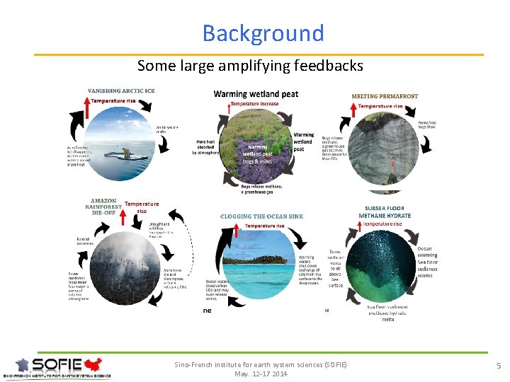 Background Some large amplifying feedbacks Sino-French institute for earth system sciences (SOFIE) May. 12